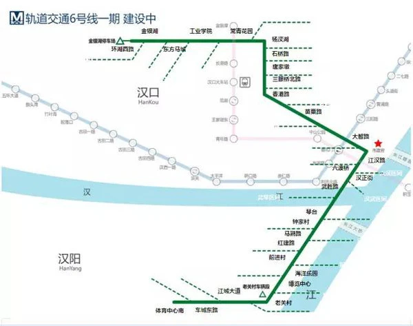 武汉地铁6号线的经过路线