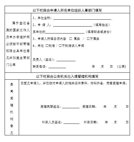 护照填写单,办护照申请表的内容要填写什么