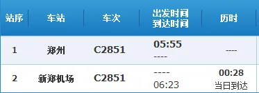 c2851高铁时刻表