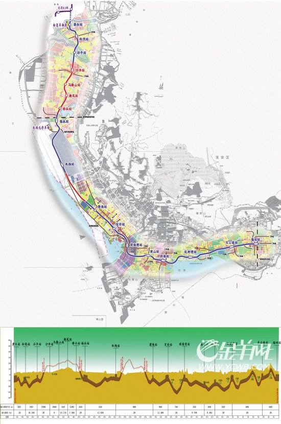 深圳市地铁11号线的规划图