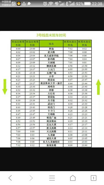 南京3号地铁最后一班几点