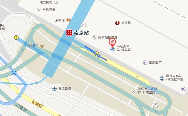 南京市地铁三号线站点线路图