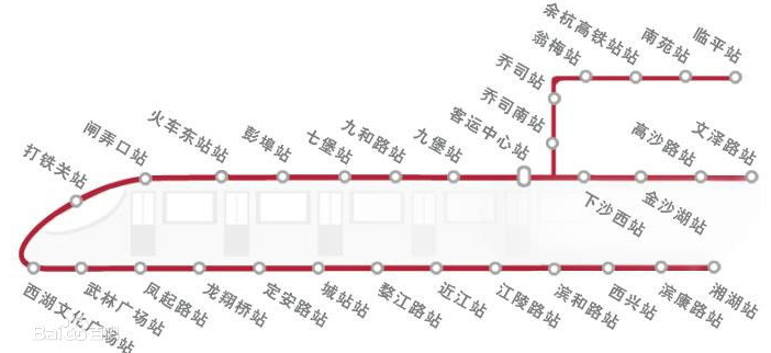 杭州地铁1号线线路图 全程多少时间