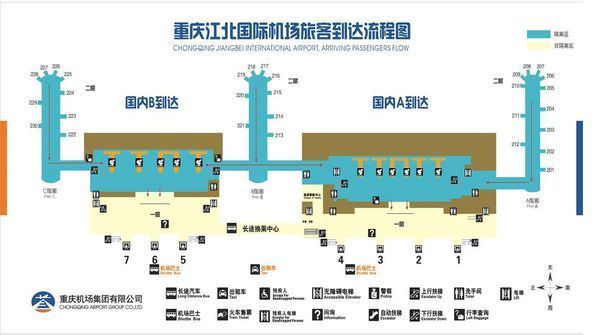 重庆江北机场有几个出口