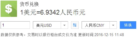 一美元换多少人民币（现在一美元换几块人民币）