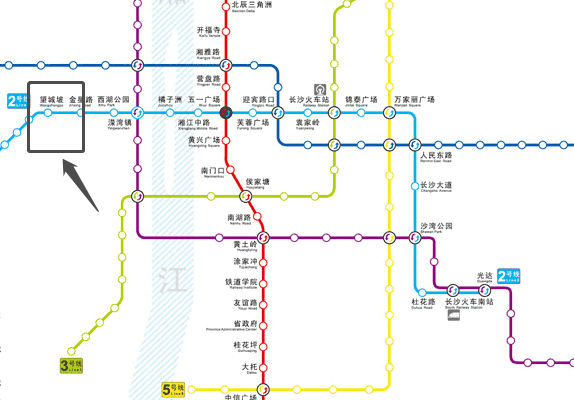 长沙西站的地铁站叫什么