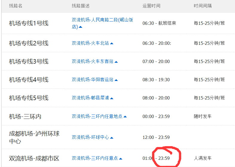 成都机场大巴最晚几点,成都机场大巴几点结束