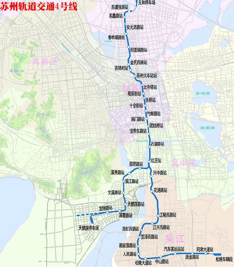 苏州地铁4号线最靠近吴中区横泾木岭是哪一站