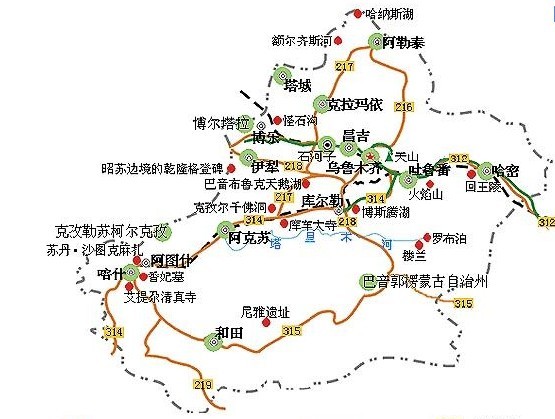 新疆好玩的地方都在哪新疆旅游景点地图（新疆旅游景点地图）