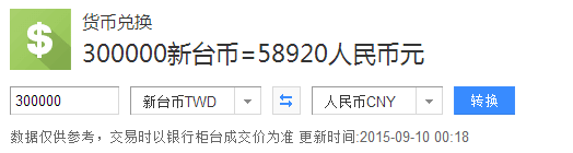 35万台币换多少人民币,35台币等于多少人民币